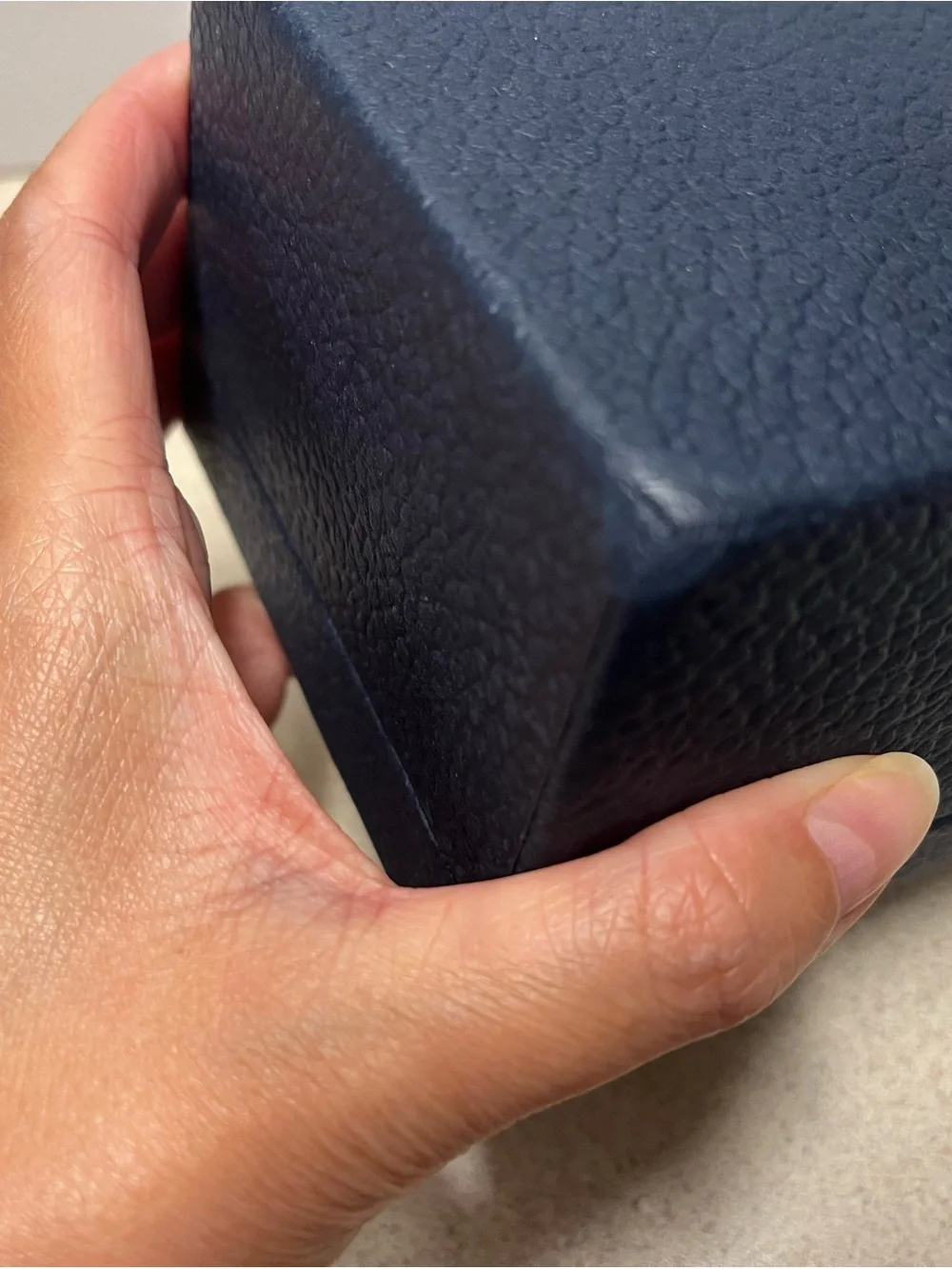 Authentic Dior Blue Textured Sunglasses Case with Gold Logo